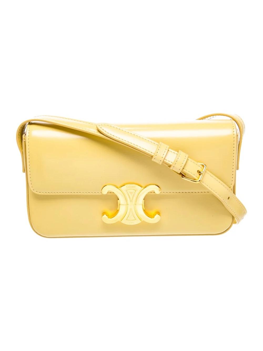Celine shiny calfskin triomphe shoulder bag